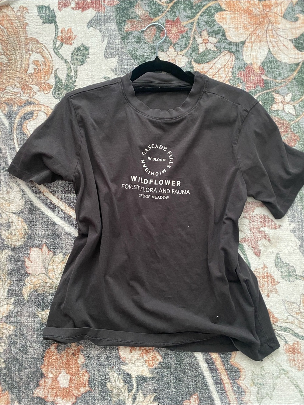 Wildflower Graphic Tee - Black - 100% Cotton